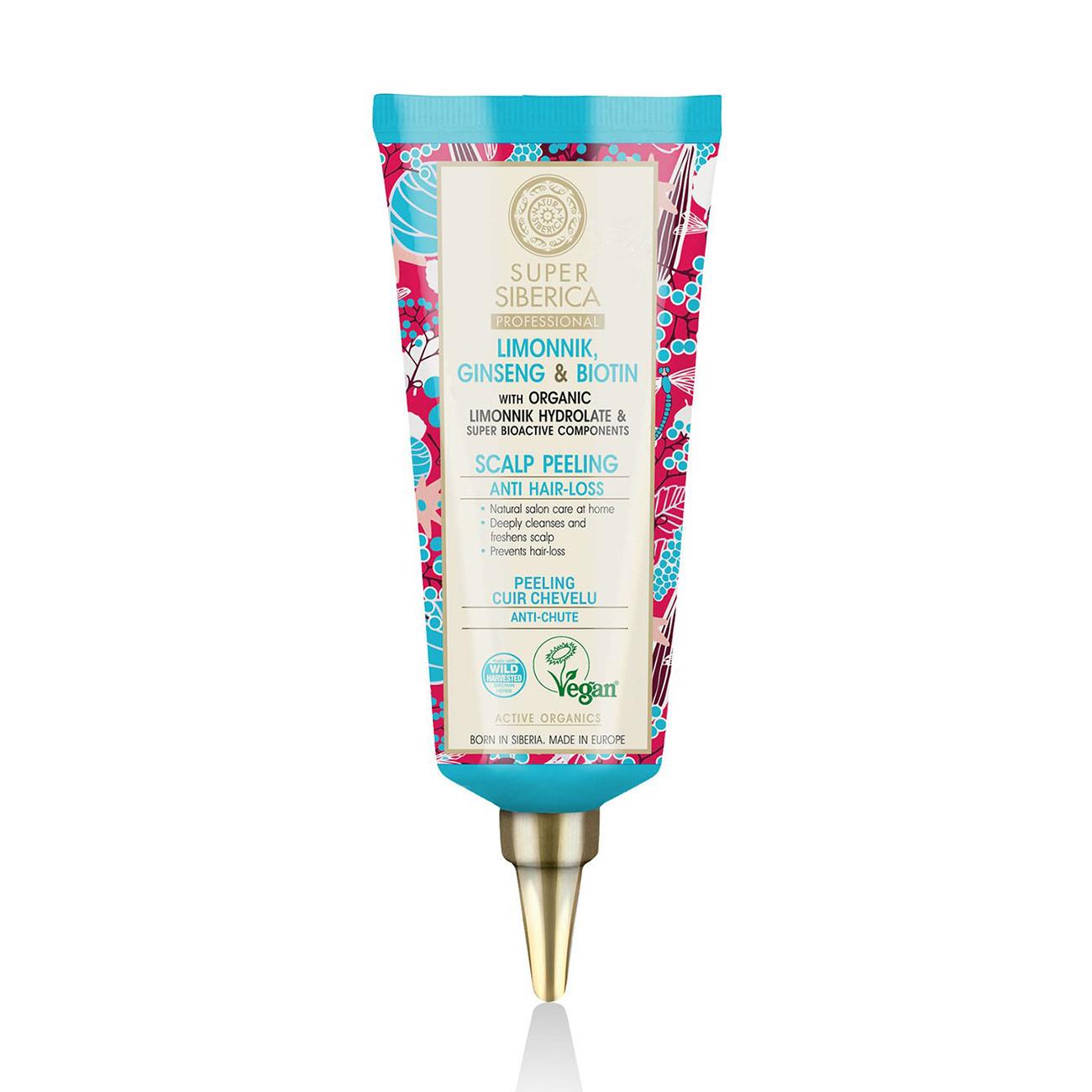 Super Siberica Scalp Peeling All Hair Types & Anti-Hair loss Limonnik ginseng & biotin 100ml