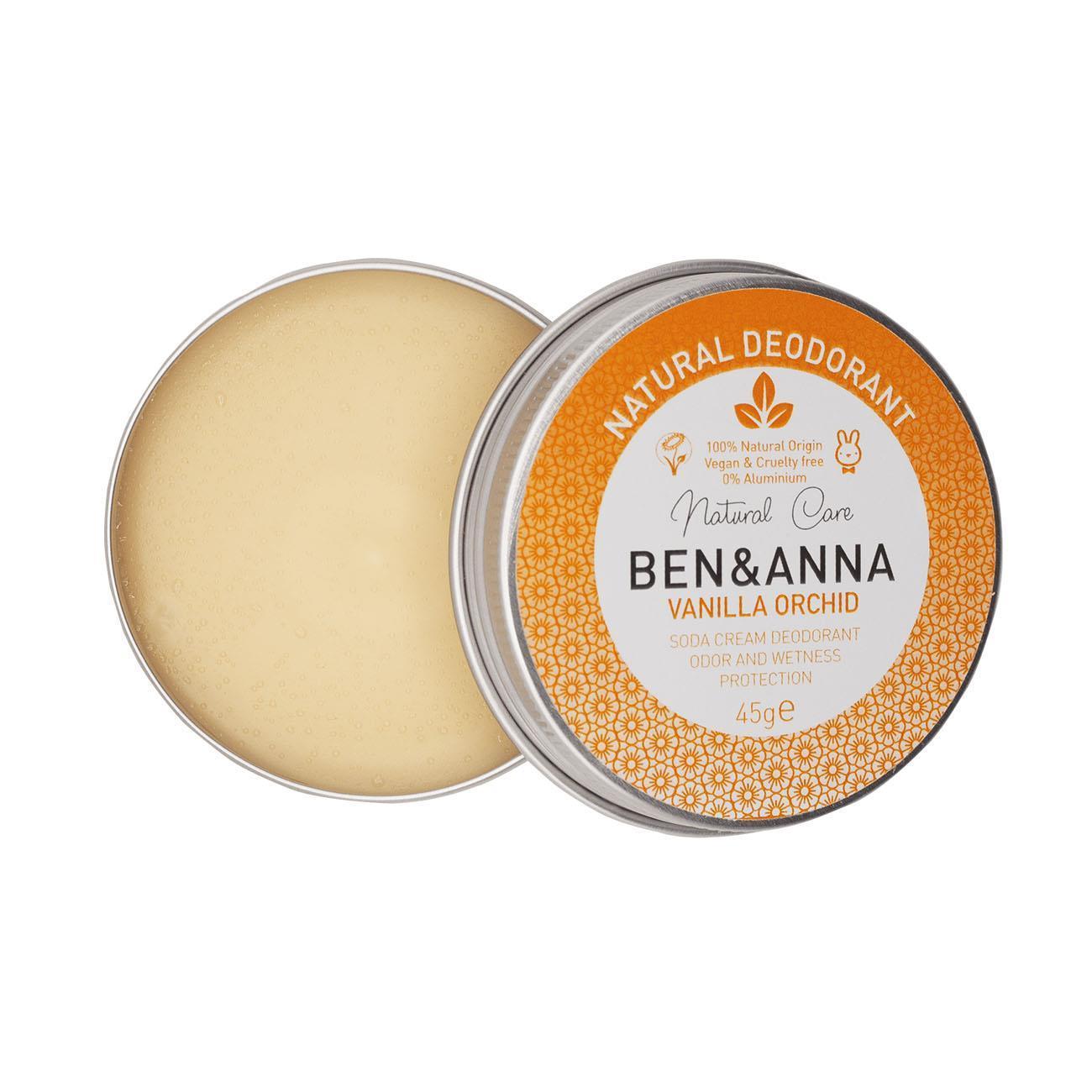 Ben & Anna Natural Vanilla Orchid Cream Deodorant Tin 45g