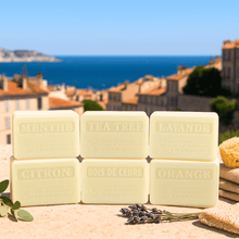 Load image into Gallery viewer, 100% Natural Marseille Soaps in a group photo

