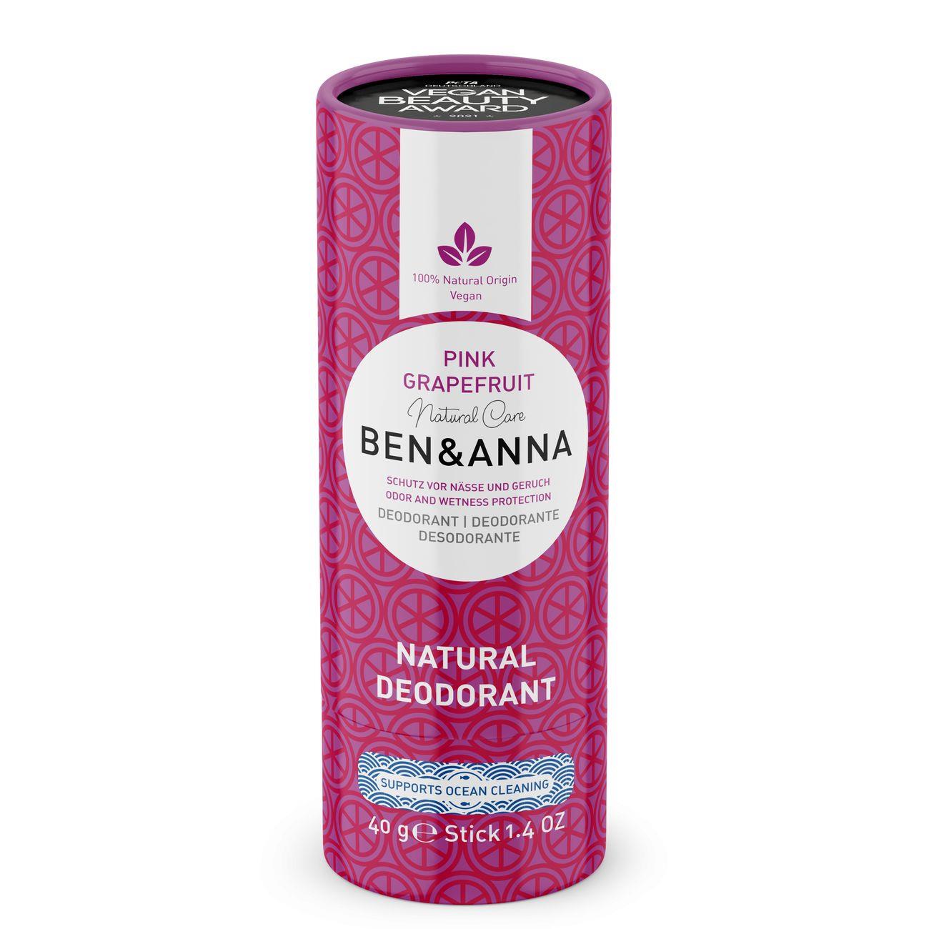 Ben & Anna Soda Deodorant Paper Tube 40g - Pink Grapefruit