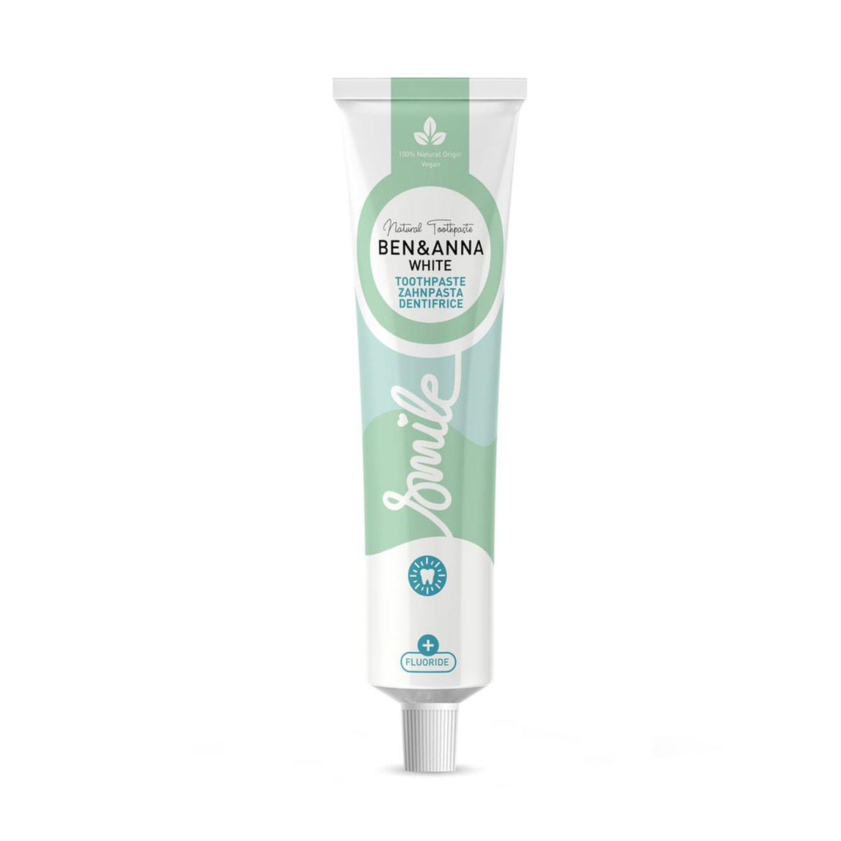 Ben & Anna Natural Toothpaste Tube White with Fluoride 75ml