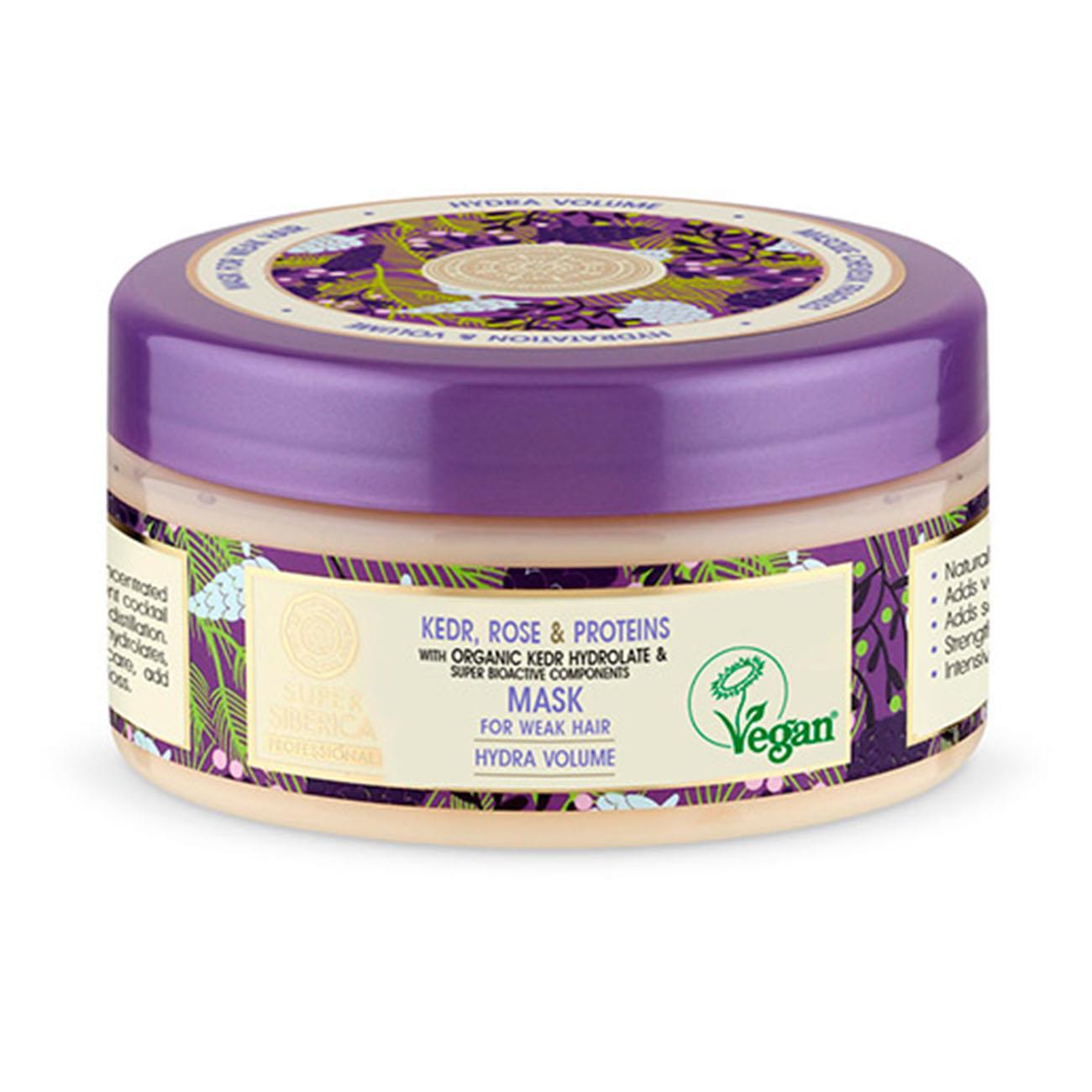 Super Siberica Hair Mask Weak Hair Kedr, rose & proteins 300ml