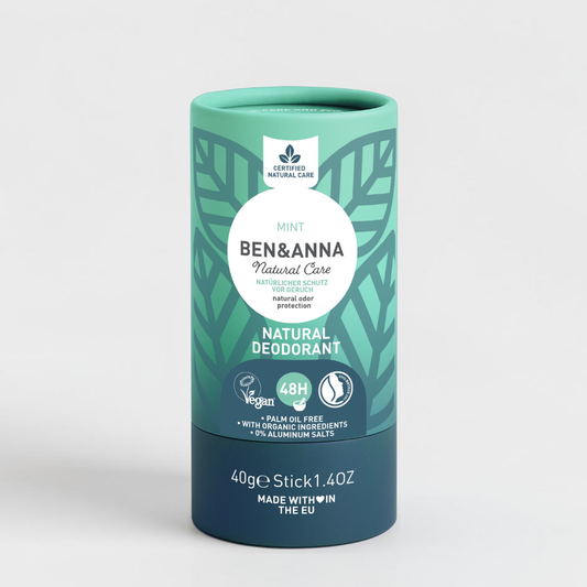 Ben & Anna Natural Deodorant Paper Tube Mint 40g