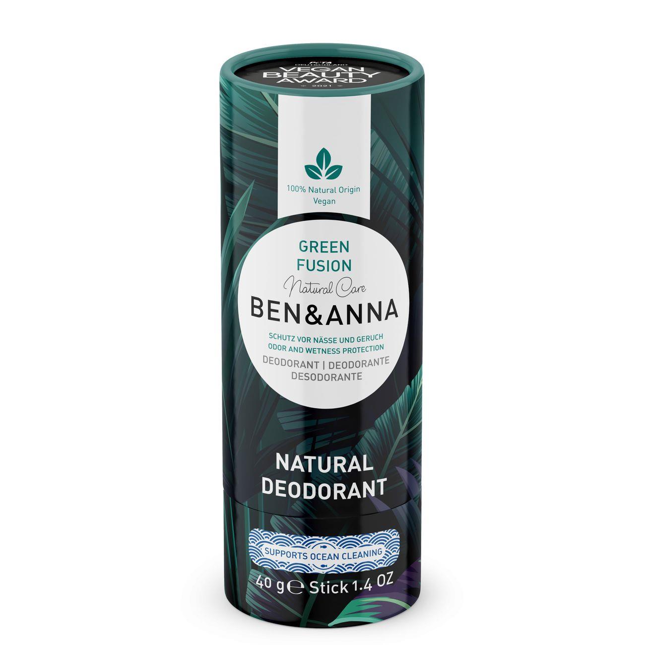 Ben & Anna Soda Deodorant Paper Tube 40g - Green Fusion