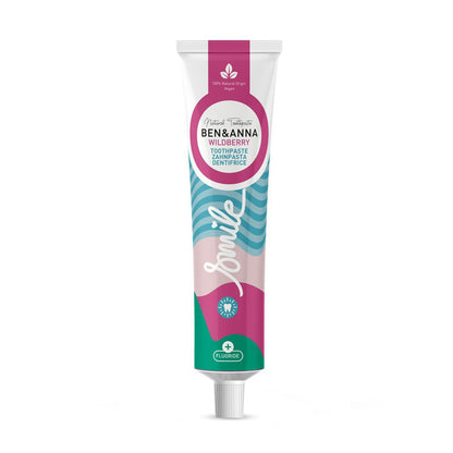 Ben & Anna Natural Toothpaste Tube Wild Berry with Fluoride 75ml