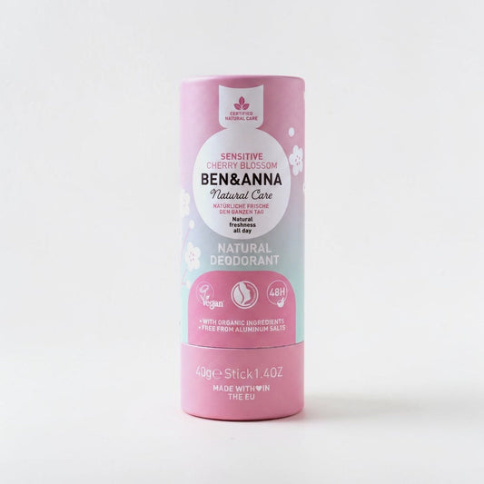Ben & Anna Sensitive Natural Deodorant Paper Tube Cherry Blossom 40g