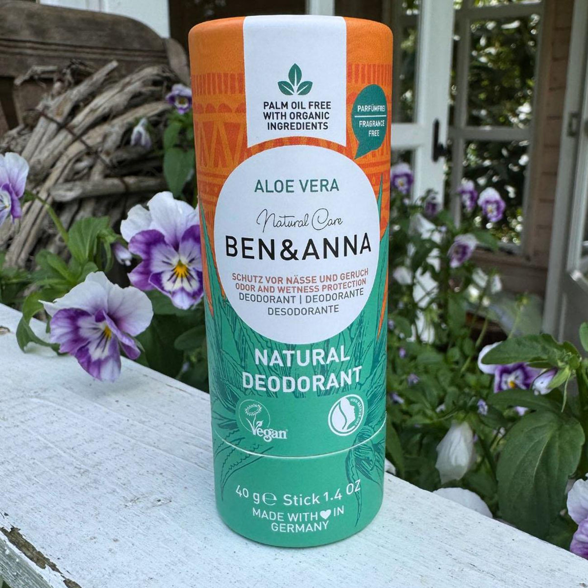 Ben & Anna Soda Deodorant Paper Tube - Aloe Vera Fragrance Free 40g