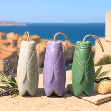 Load image into Gallery viewer, Corded Cicada Soap in a group photo
