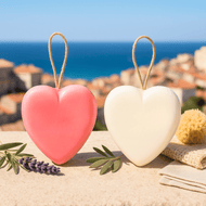 Corded Heart Soaps in a group photo