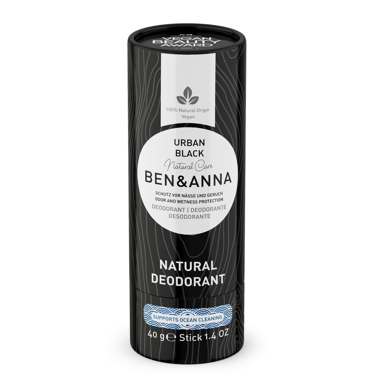 Ben & Anna Soda Deodorant Paper Tube 40g - Urban Black