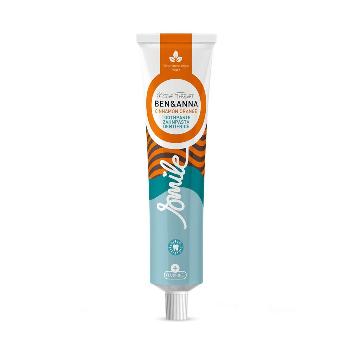 Ben & Anna Natural Toothpaste Tube Cinnamon Orange with Fluoride 75ml
