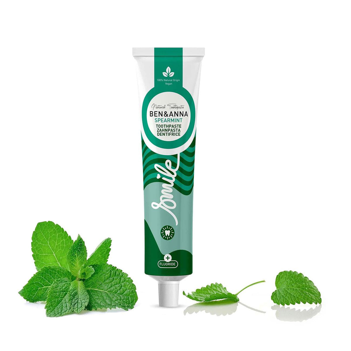 Ben & Anna Natural Toothpaste Tube Mint with Fluoride 75ml