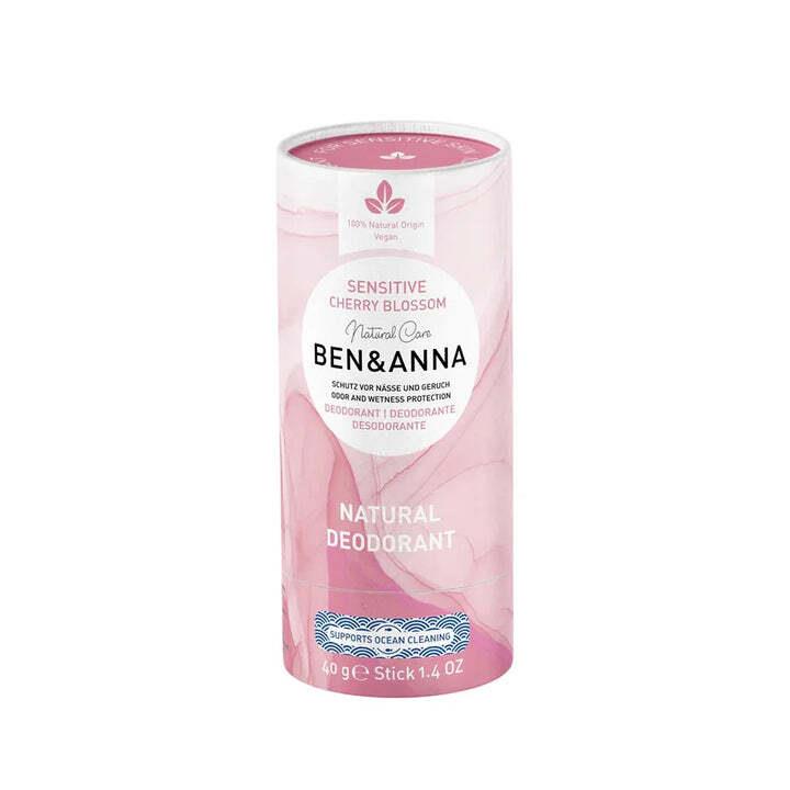 Ben & Anna Soda Deodorant Paper Tube 40g - Sensitive Cherry Blossom