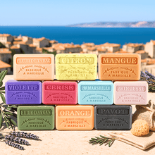 Load image into Gallery viewer, Marseille soaps 60g in a group photo
