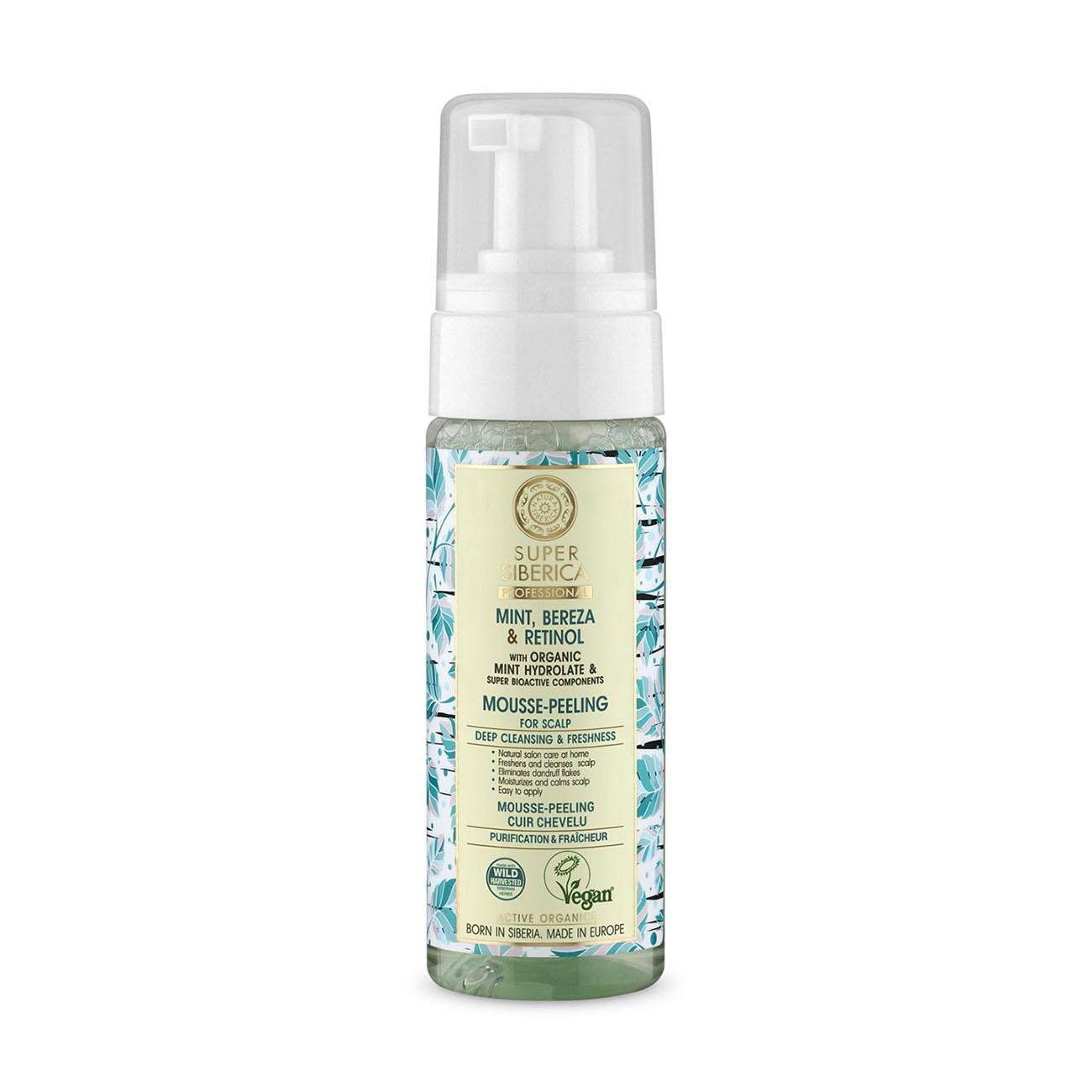 Super Siberica Mousse-peeling for scalp Mint bereza & retinol 170ml