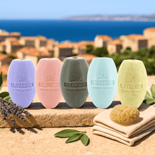 Load image into Gallery viewer, 240g Oval Soaps on Cords (order 6 for a full case)
