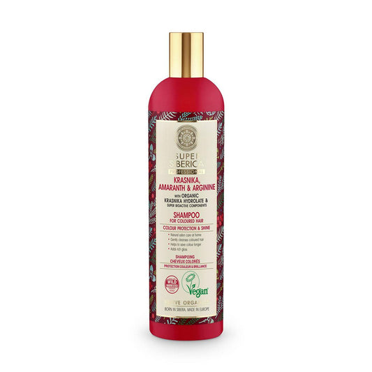 Super Siberica Shampoo Coloured Hair Krasnika amaranth & arginine 400ml