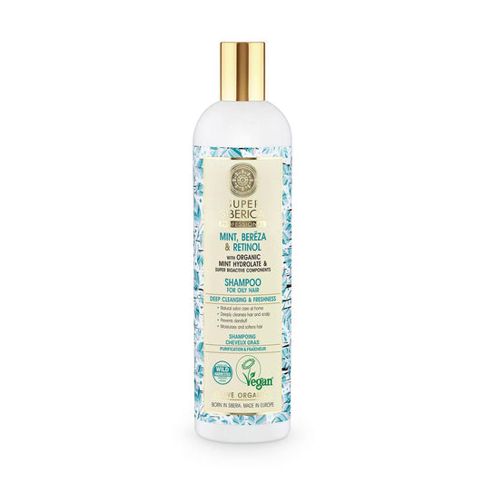 Super Siberica Shampoo Oily Hair Mint bereza & retinol 400ml