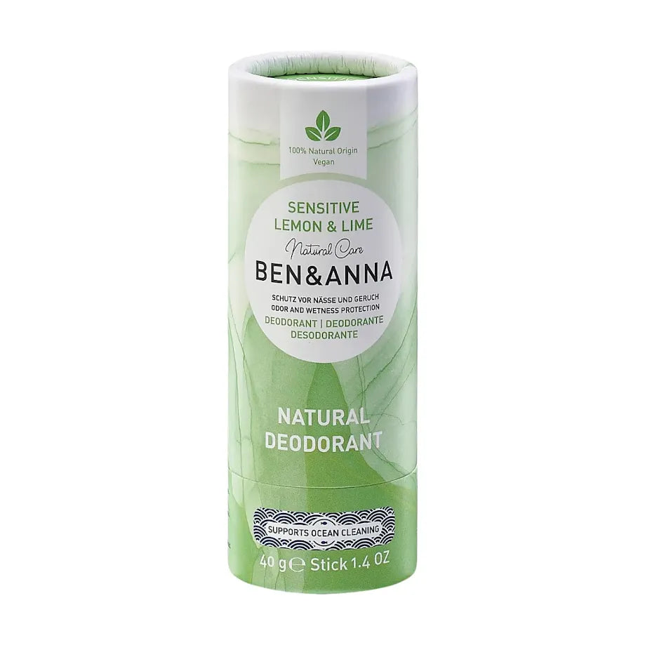 Ben & Anna Soda Deodorant Paper Tube 40g - Sensitive Lemon & Lime