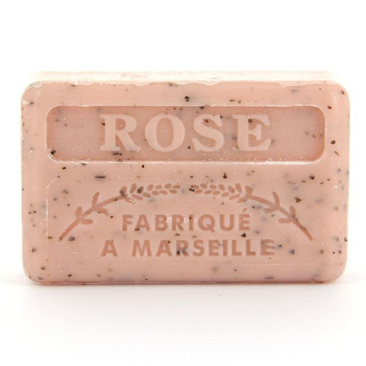 Marseille Exfoliant Soap Rose Broyé (Crushed Rose Petals) 125g