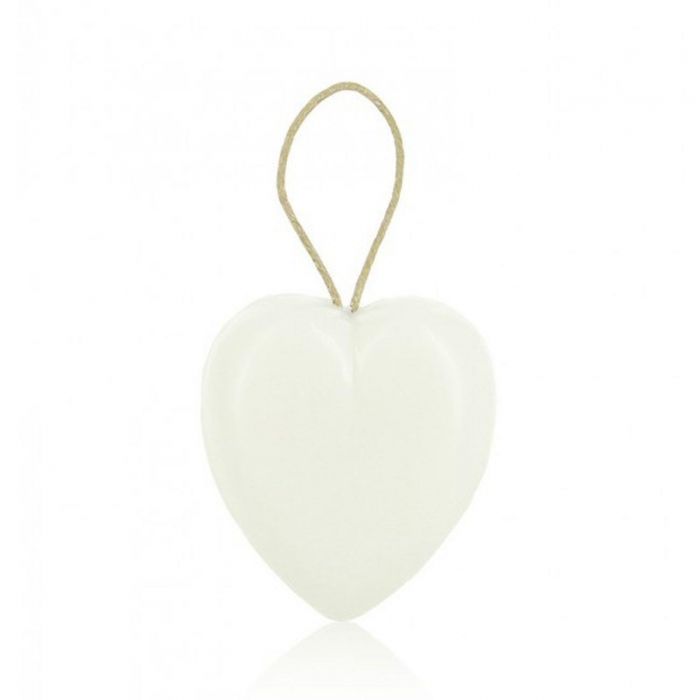Heart Soap 95g on a Cord — White Heart (Maman)
